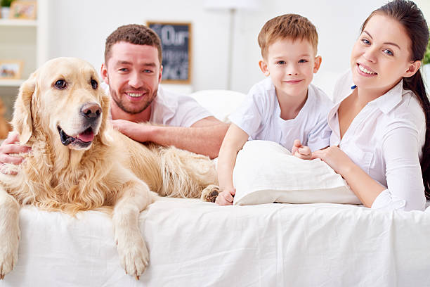Whole family together.