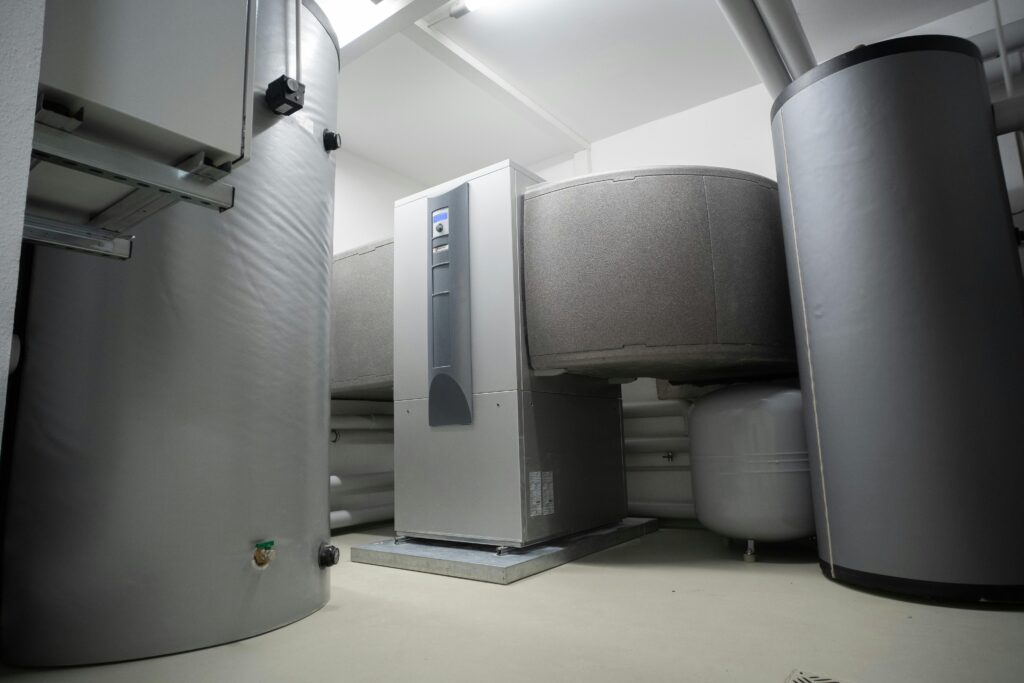 heat pump and furnace