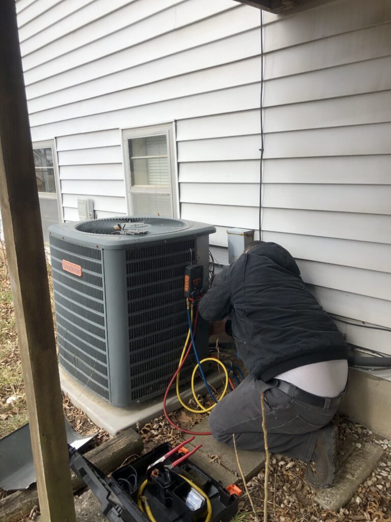 man working on ac