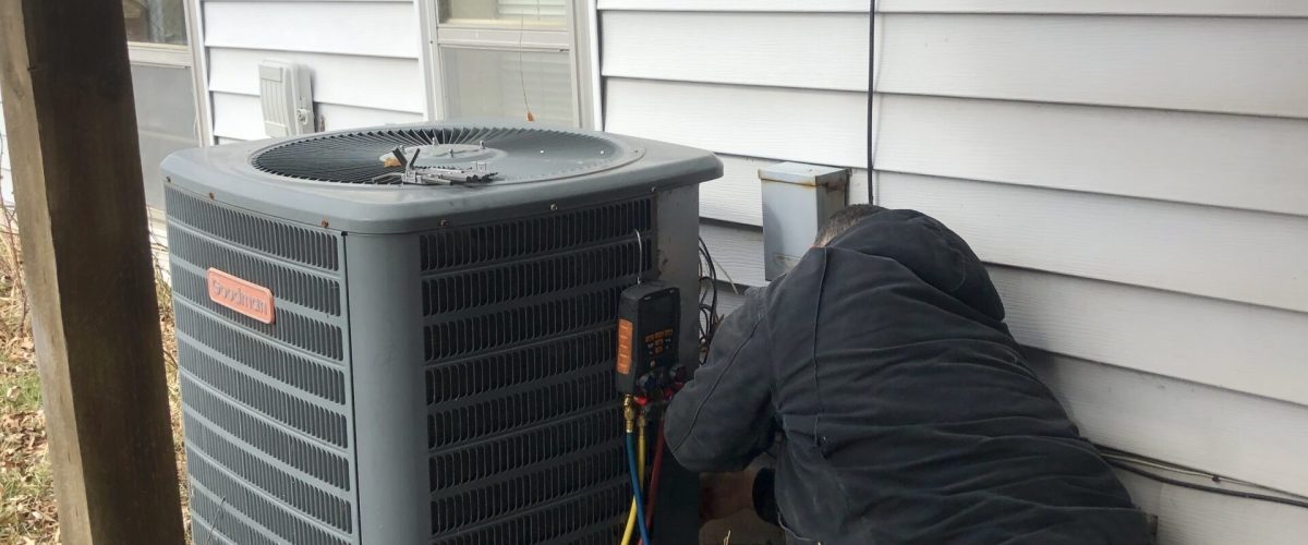 man working on ac